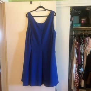 Plus size blue dress